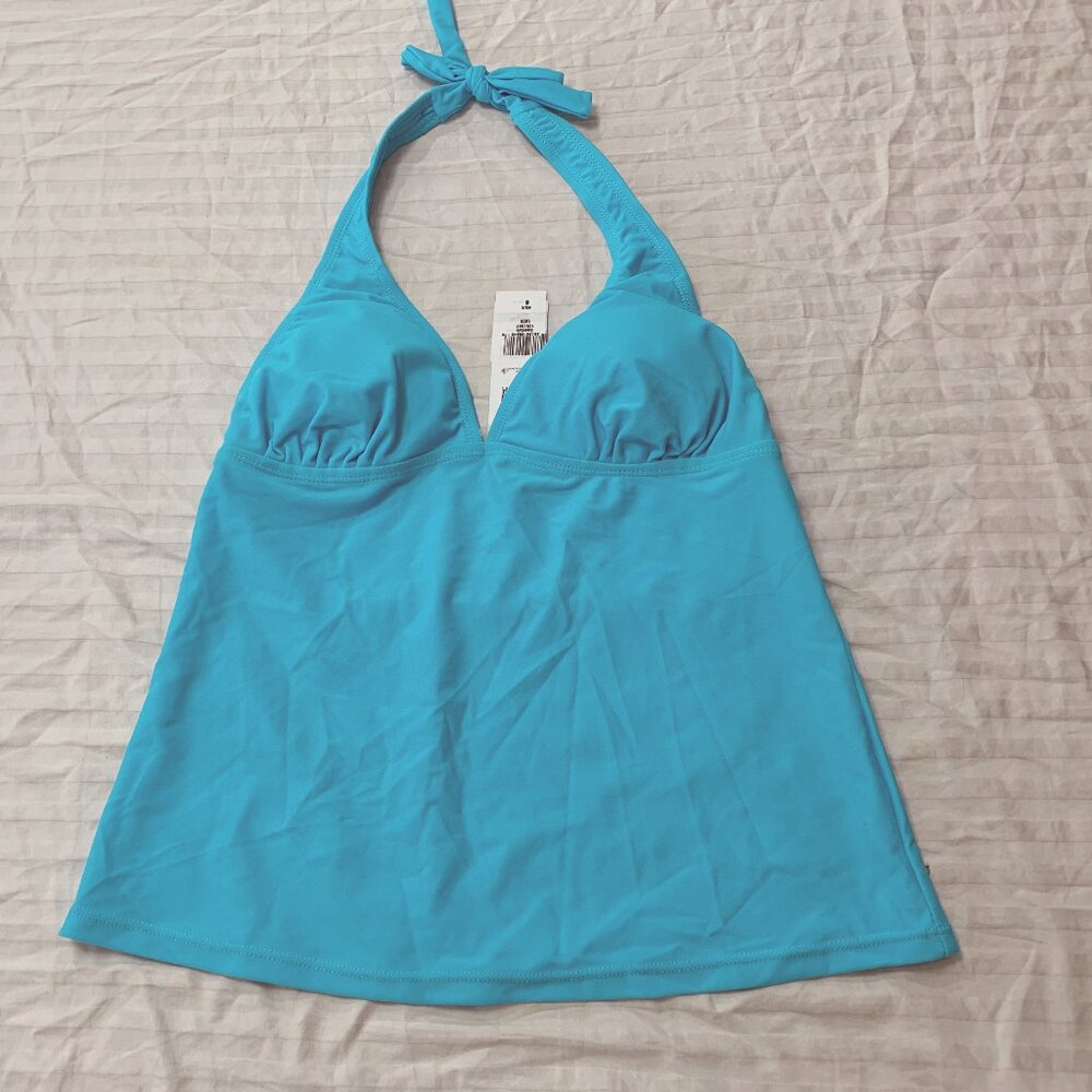 🫐🫐🫐 NWT QUINTSOUL WOMENS SWIM WIRE FREE TANKINI TOP SIZE S 🫐🫐🫐